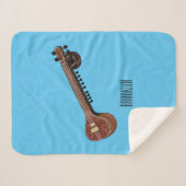 シタール漫画イラストレーション シェルパブランケット (正面(横))