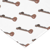 シタール漫画イラストレーション ショートテーブルランナー (コーナー)