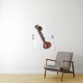 シタール漫画イラストレーション タペストリー (インサイチュ)