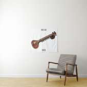 シタール漫画イラストレーション タペストリー (インサイチュ(横))