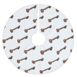 シタール漫画イラストレーション ブラッシュドポリエステルツリースカート