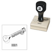 シタール漫画イラストレーション ラバースタンプ (押印)