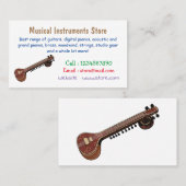 シタール漫画イラストレーション 名刺 (正面/裏面)