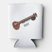 シタール漫画イラストレーション 缶クーラー (正面)