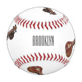 シタール漫画イラストレーション 野球ボール (裏面)