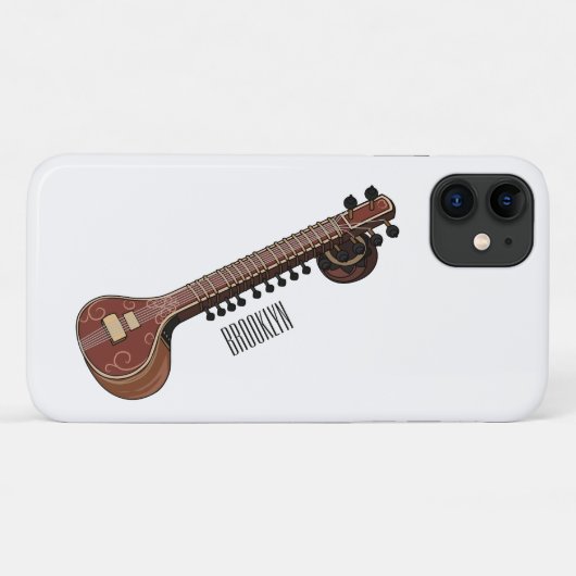 シタール漫画イラストレーション Case-Mate iPhoneケース (裏面(横))