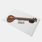 シタール漫画イラスト ドアマット (アングル)