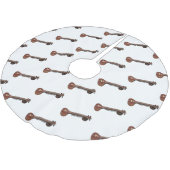 シタール漫画イラスト ブラッシュドポリエステルツリースカート (アングル)