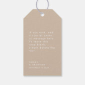 シダとビーチ |私たちは結婚式の引き出物ラベル ギフトタグ (裏面)