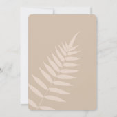 シダとビーチ |私たちは結婚式招待状 案内状 (裏面)