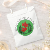 シダと葉赤 フェイバーバッグ (クリップ留めされた状態)