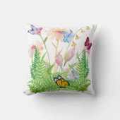 シダと蝶のクッション クッション (正面)