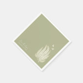 シダと蝶 |ウェディングレセプションナプキンス スタンダードカクテルナプキン (角)