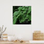 シダと雨粒のポスやる気を起こさせるター ポスター (キッチン)