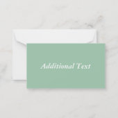 シダのあるワルワリアイコン || ダークグリーンカスタム ノートカード (裏面)