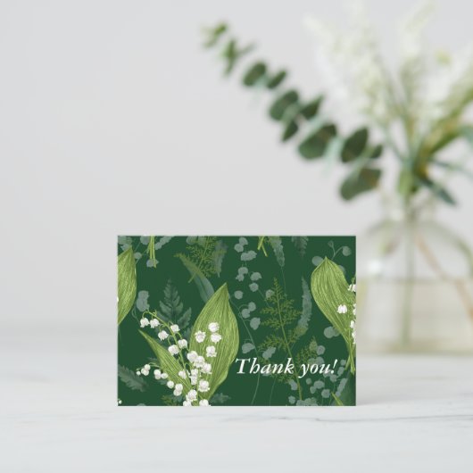 シダのあるワルワリアイコン || ダークグリーンカスタム ノートカード (スタンド正面)