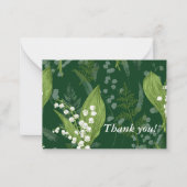 シダのあるワルワリアイコン || ダークグリーンカスタム ノートカード (正面)