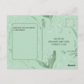 シダのあるワルワリアイリス || サージュグリーンカスタム ポストカード (裏面)