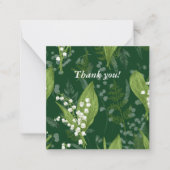 シダのあるワルワリア || ダークグリーン ブランク 挿入 ノートカード (正面)