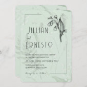 シダのある谷のユリ || セージグリーンカスタム 招待状 (正面/裏面)