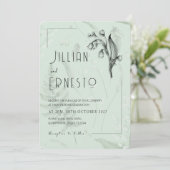 シダのある谷のユリ || セージグリーンカスタム 招待状 (スタンド正面)