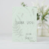 シダのある谷のユリ || ソフトグリーンカスタム サンキューカード (スタンド正面)