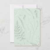 シダのある谷のユリ || ソフトグリーンカスタム サンキューカード (裏面)