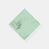 シダのある谷のユリ || ソフトグリーンカスタム スタンダードカクテルナプキン (角)