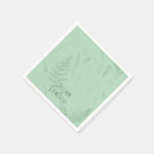 シダのある谷のユリ || ソフトグリーンカスタム スタンダードカクテルナプキン (角)