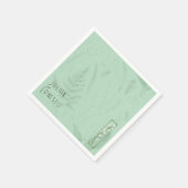 シダのある谷のユリ || ソフトグリーンカスタム スタンダードカクテルナプキン (角)