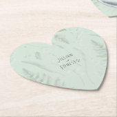 シダのある谷のユリ || ソフトグリーンカスタム ペーパーコースター (アングル)