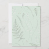 シダのある谷のユリ || ソフトグリーン 招待状 (裏面)