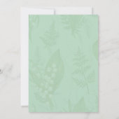 シダのある谷のユリ || ソフト・グリーン(グラフィック付き) 招待状 (裏面)