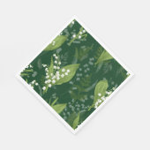 シダのある谷のユリ || ダークグリーン スタンダードランチョンナプキン (角)