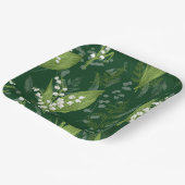 シダのある谷のユリ || ダークグリーン ペーパープレート (傾斜あり)