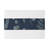 シダのある谷のユリ || ダークブルー 招待状ベリーバンド (裏面例)