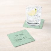 シダのある谷のユリ || ホワイトカスタム スクエアペーパーコースター (インサイチュ)