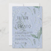シダのある谷のユリ || ライトブルーカスタム 招待状 (正面)