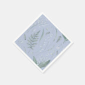 シダのある谷のユリ || ライトブルーナプキンス スタンダードカクテルナプキン (角)