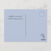 シダのある谷のユリ || 深い青 ポストカード (裏面)