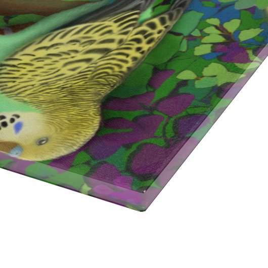シダのまな板のセキセイインコのインコのオウム カッティングボード (角)