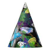 シダのパーティーの帽子のBudgieのインコ パーティーハット (左)