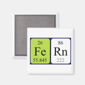 シダの周期表名磁石 マグネット (正面/裏面)
