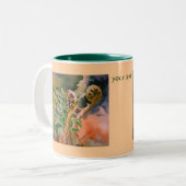 シダの広がる水彩画のファインアート ツートーンマグカップ (正面左)