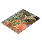 シダの広がる水彩画のファインアート ノートブック (左側)