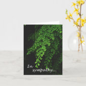 シダの悔やみや弔慰のメッセージカード カード (黄色い花)