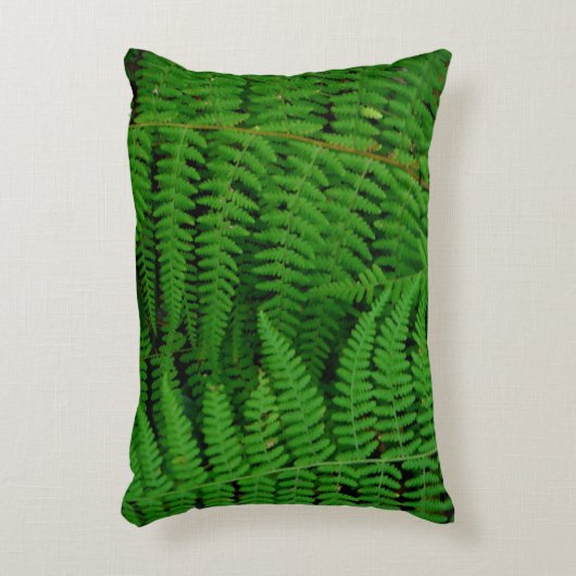 シダの明るい緑無地の色のプレーン枕 アクセントクッション (正面(垂直))