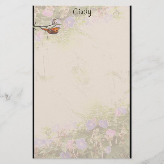 シダの朝顔の文房具 便箋 (正面)