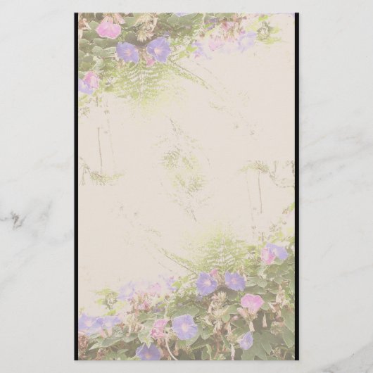 シダの朝顔文房具 便箋 (正面)