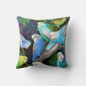 シダの枕のセキセイインコ クッション (裏面)